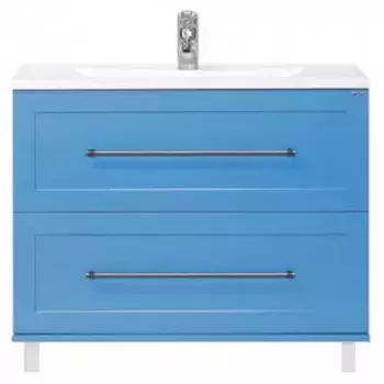 Тумба под раковину Misty Марта 100 голубая матовая