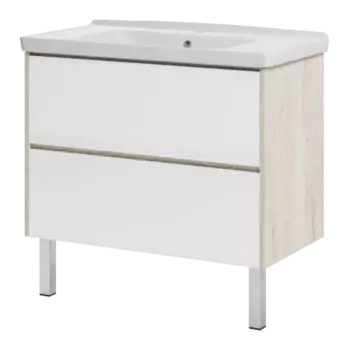 Тумба под раковину Misty Мускат 90 белая глянцевая