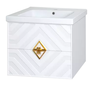 Тумба под раковину Misty Натали 80 белая глянцевая