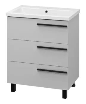 Тумба под раковину Misty Ненси 70 серая матовая