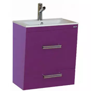 Тумба под раковину Misty Онтарио 50 сиреневая глянцевая