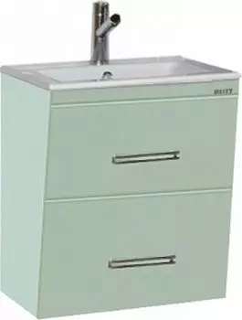 Тумба под раковину Misty Онтарио 50 светло-зеленая глянцевая