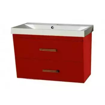 Тумба под раковину Misty Онтарио 60 красная глянцевая
