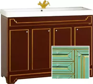 Тумба под раковину Misty Praga 120 салатовая патина