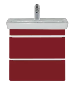 Тумба под раковину Misty Прима 60 красная глянцевая