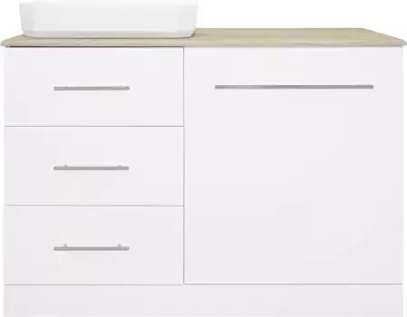 Тумба под раковину Misty Респект 120 L под стиральную машину белый