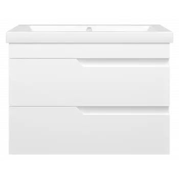 Тумба под раковину Misty Софт 75 белая глянцевая