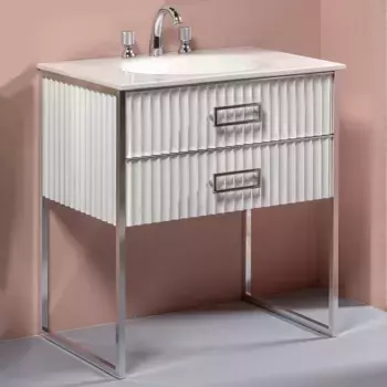 Тумба под раковину Armadi Art Monaco 80 белая, хром