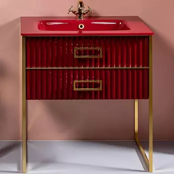 Тумба под раковину Armadi Art Monaco 80 бордо, золото