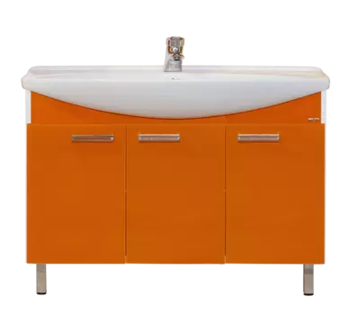 Тумба под раковину напольная Misty Джулия Qvatro 120 Л-Джу01120-1310Пр оранжевая