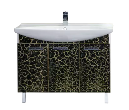 Тумба под раковину напольная Misty Джулия Qvatro 105 черный краколет