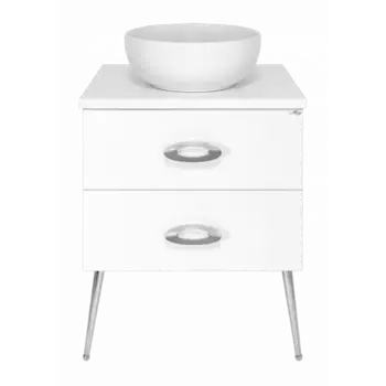 Тумба под раковину напольная Misty Маргарет 60 белая глянцевая