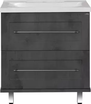 Тумба под раковину напольная Misty Марта 80 серый матовый, темный бетон