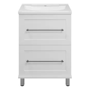 Тумба под раковину напольная Misty Марта 60 белая глянцевая