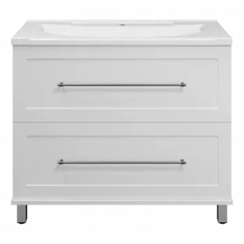 Тумба под раковину напольная Misty Марта 100 белая глянцевая