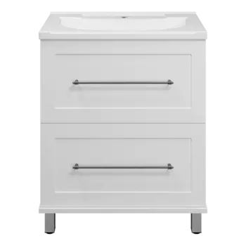 Тумба под раковину напольная Misty Марта 70 белая глянцевая