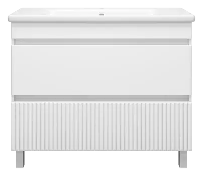 Тумба под раковину напольная Misty Мира 100 белый матовый