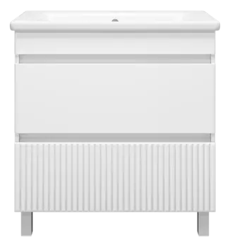 Тумба под раковину напольная Misty Мира 80 белый матовый