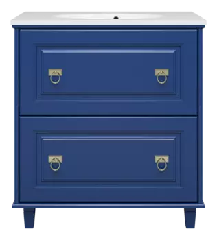 Тумба под раковину напольная Misty Версаль 80 синий матовый