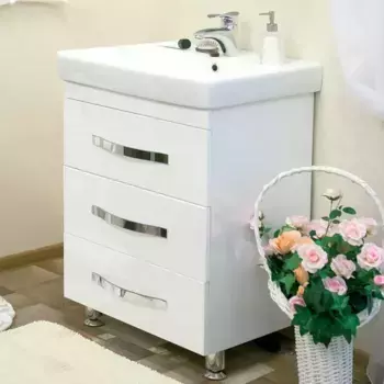 Тумба под раковину напольная Sanflor Одри 70 белая