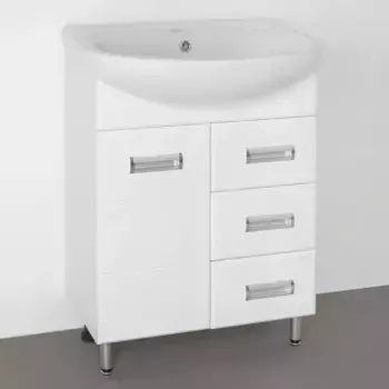 Тумба под раковину напольная Style Line Ирис 65 белая