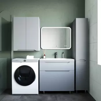 Тумба под раковину напольная Style Line Марелла 80 серая матовая