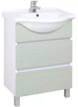 Тумба под раковину Onika Элита 60 белый - зеленый