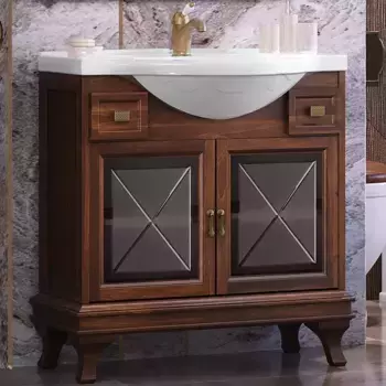 Тумба под раковину Opadiris Борджи 85 темное дерево