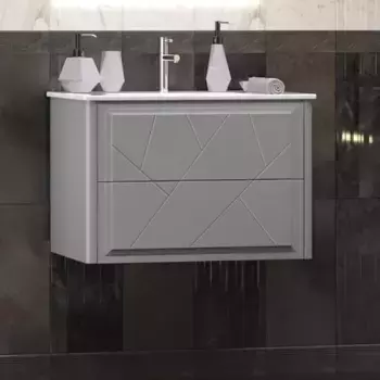 Тумба под раковину подвесная Opadiris Луиджи 70 серый матовый