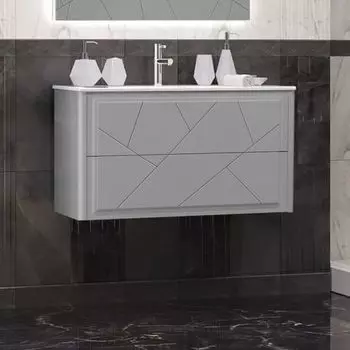 Тумба под раковину подвесная Opadiris Луиджи 90 серый матовый