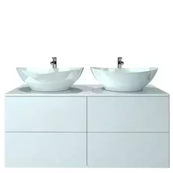 Тумба под раковину Orange Otto 130 белая глянцевая