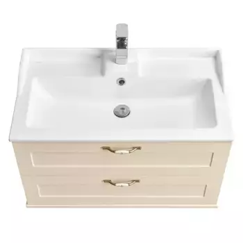 Тумба под раковину подвесная Aquaton Леон 80 бежевый