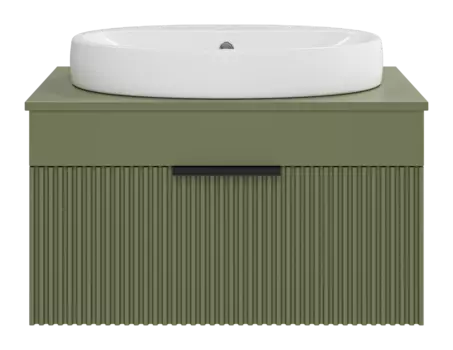 Тумба под раковину Brevita Enfida 70 подвесная, зеленая