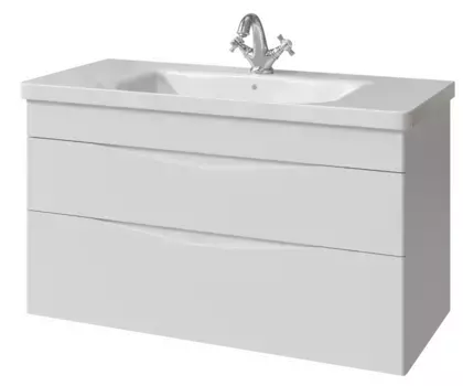 Тумба под раковину подвесная Caprigo Lento 100 белый матовый