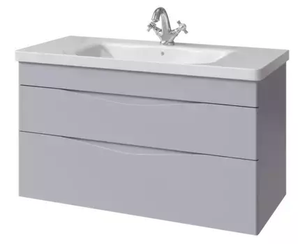 Тумба под раковину подвесная Caprigo Lento 100 серый матовый