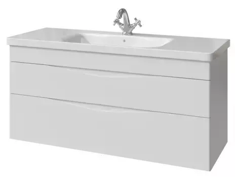 Тумба под раковину подвесная Caprigo Lento 120 белый матовый