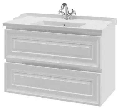 Тумба под раковину подвесная Caprigo Ponza 90 белый матовый