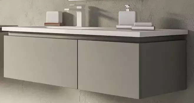 Тумба под раковину подвесная Cezares Avril 100х45 серая