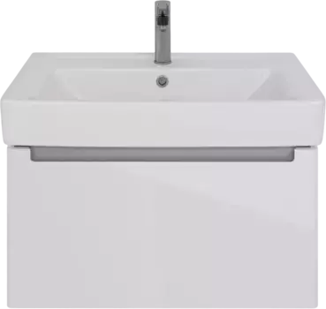 Тумба под раковину подвесная Lemark Buno Mini 80 белый глянцевый