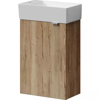 Тумба под раковину без столешницы Sancos Mini 35 L подвесная, дуб галифакс натуральный