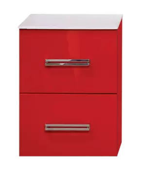 Тумба под раковину подвесная Misty Атланта 38 красная, алый мак