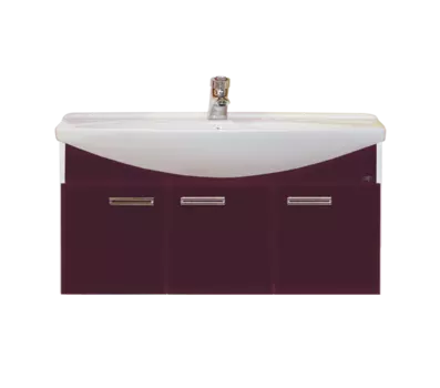 Тумба под раковину подвесная Misty Джулия 105 бордовый