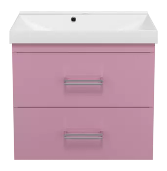 Тумба под раковину подвесная Misty Джулия Qvatro 65 Л-Джк01065-1210ПК2Я розовая