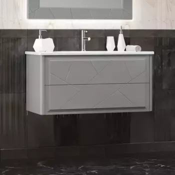 Тумба под раковину подвесная Opadiris Луиджи 100 серый матовый