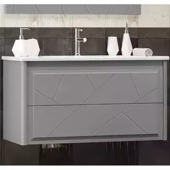 Тумба под раковину подвесная Opadiris Луиджи 100 серый матовый