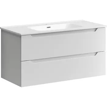 Тумба под раковину без столешницы Sancos Norma 2.0 99 см белый глянец