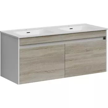 Тумба под раковину без столешницы Sancos Smart 119 см двойная, дуб бардолино