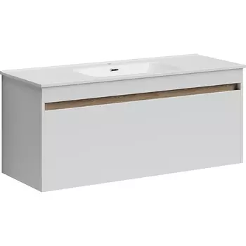 Тумба под раковину без столешницы Sancos Smart 119 см белый глянец