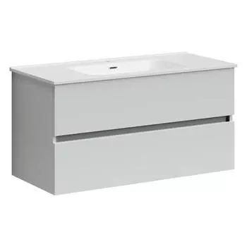 Тумба под раковину подвесная Sancos Urban 90 белая глянцевая