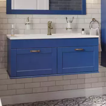 Тумба под раковину подвесная Sanflor Ванесса 105 синяя